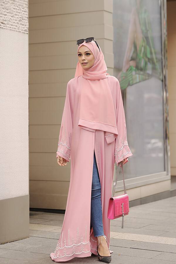 Fadwa Abaya (Baby Pink) - Image 2