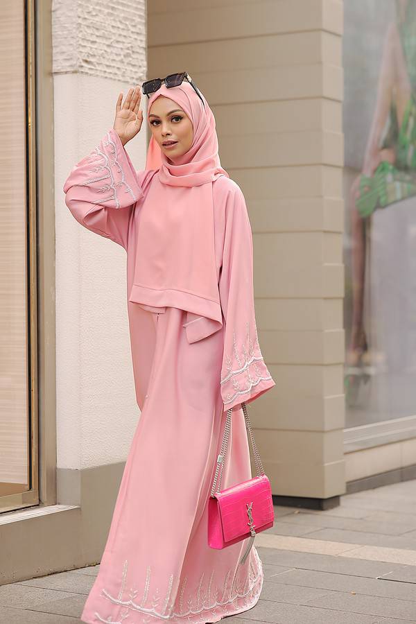 Fadwa Abaya (Baby Pink)