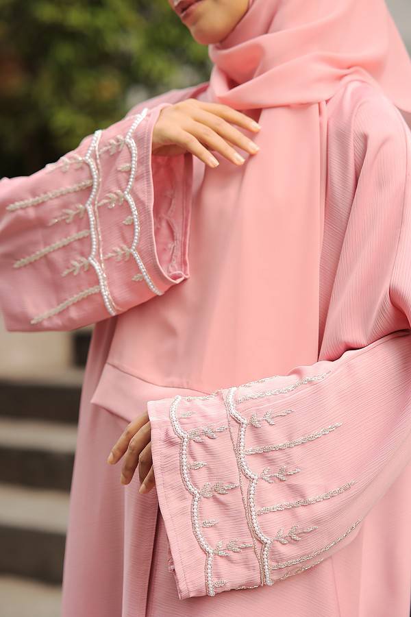 Fadwa Abaya (Baby Pink) - Image 5
