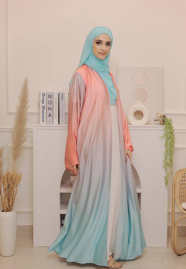 Ombre Abaya (Pinkish Blue)
