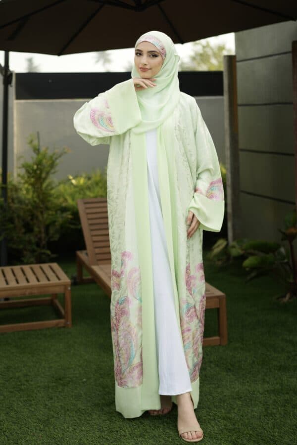 Suha Abaya (Lime Green) - Image 5