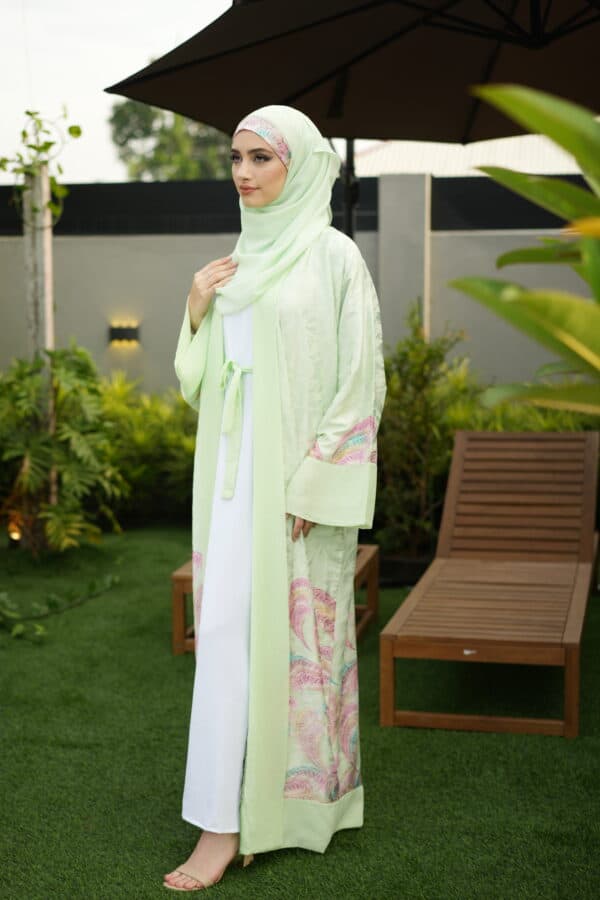 Suha Abaya (Lime Green) - Image 4