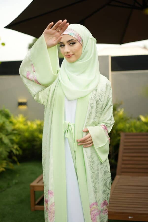 Suha Abaya (Lime Green) - Image 2