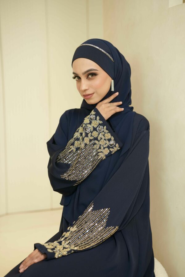 Luna Abaya (Navy Blue)