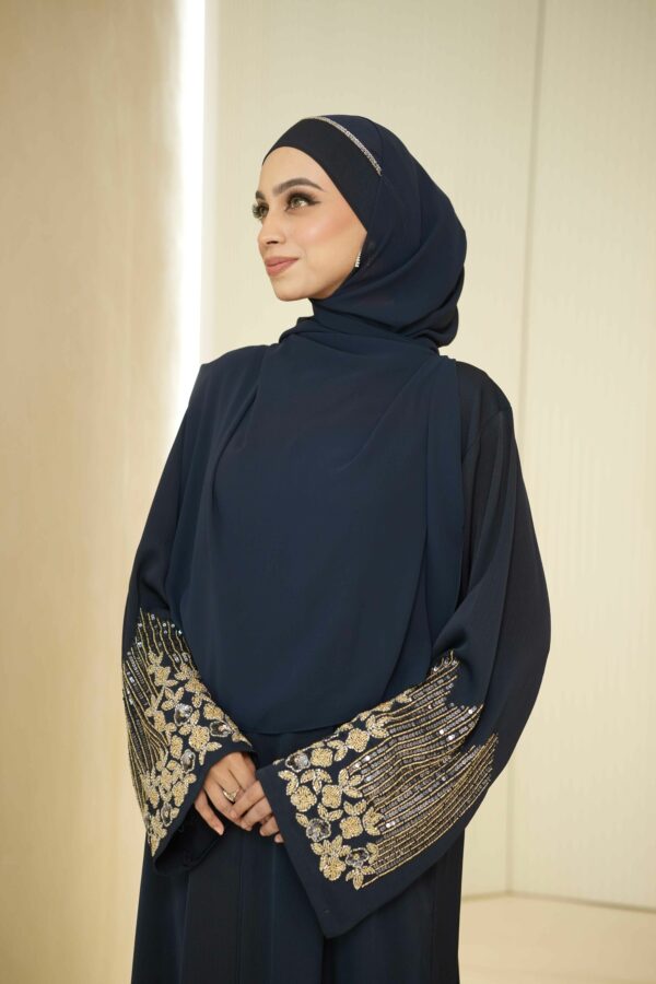 Luna Abaya (Navy Blue) - Image 5