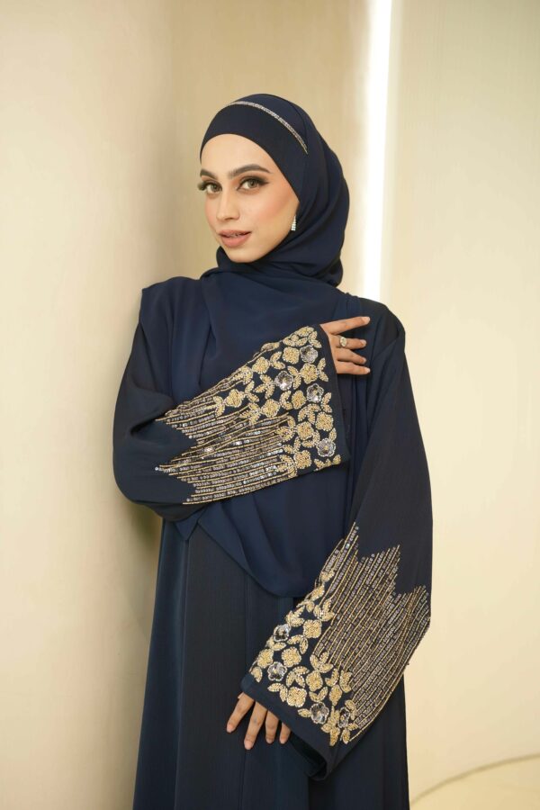 Luna Abaya (Navy Blue) - Image 4