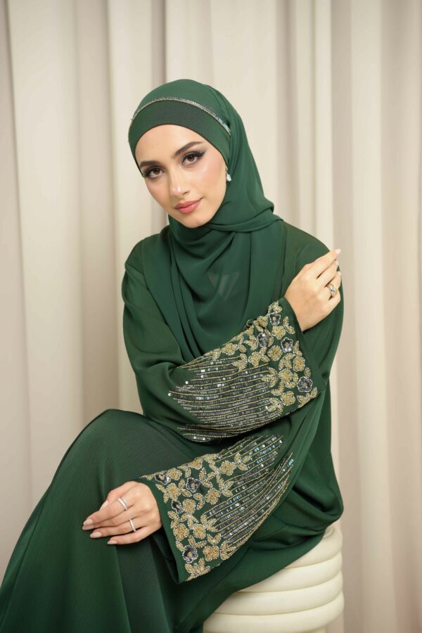 Luna Abaya (Emerald Green)