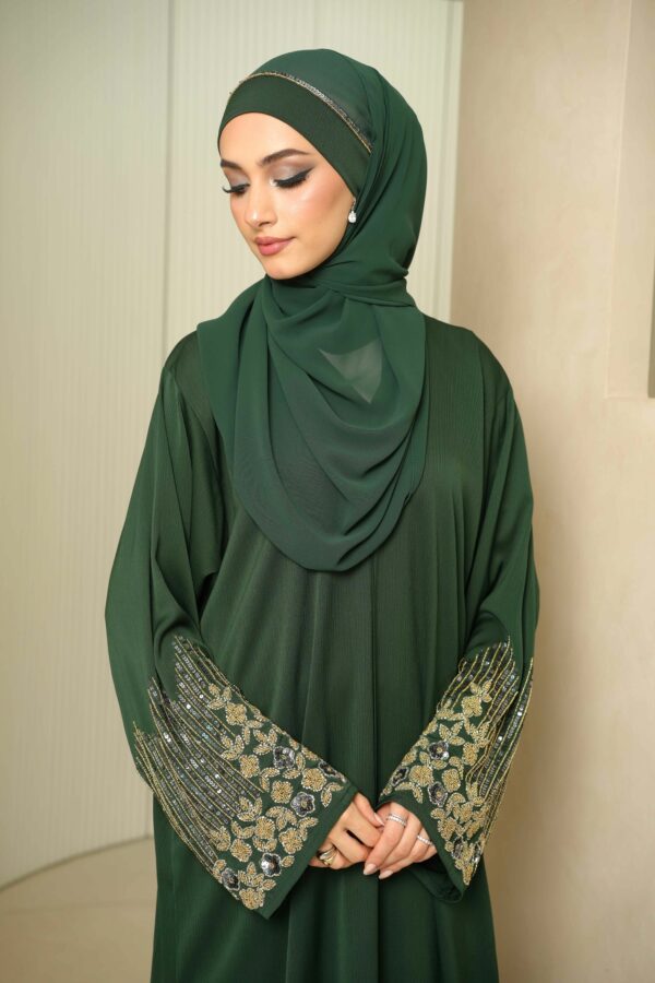 Luna Abaya (Emerald Green) - Image 3