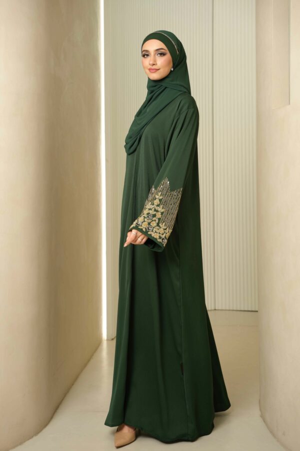 Luna Abaya (Emerald Green) - Image 5