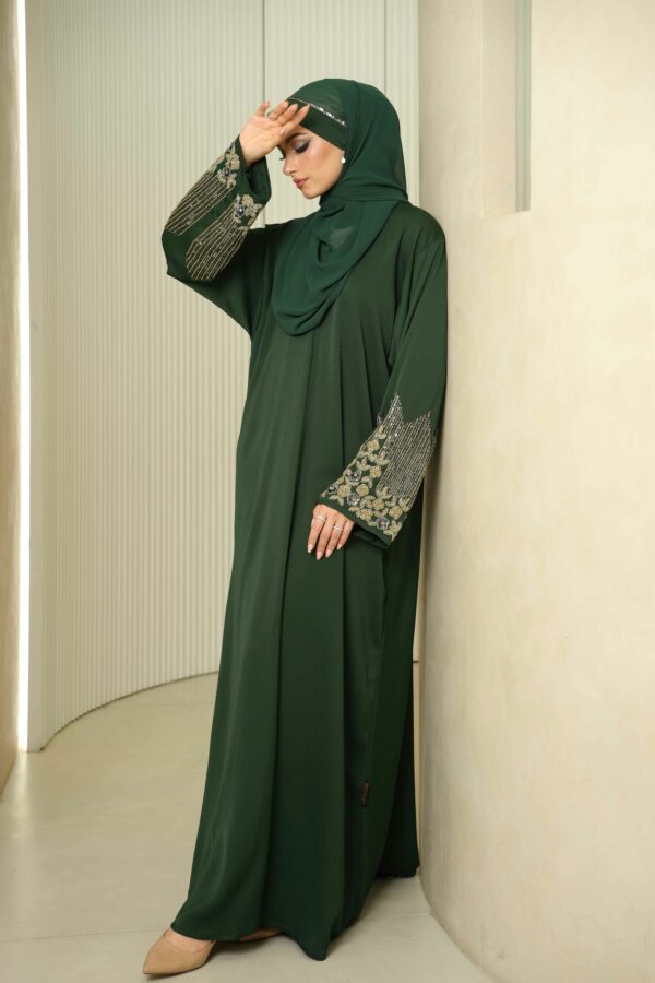 Luna Abaya (Emerald Green) - Image 2