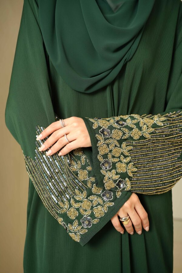 Luna Abaya (Emerald Green) - Image 4