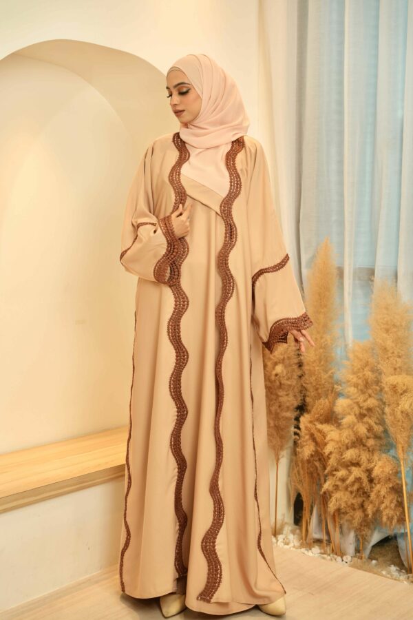 Wajiha Abaya (Mocha Brown) - Image 4