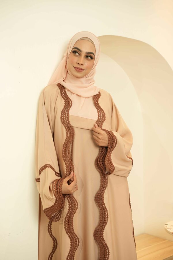 Wajiha Abaya (Mocha Brown) - Image 2