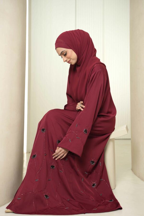 Fatma Abaya (Maroon)