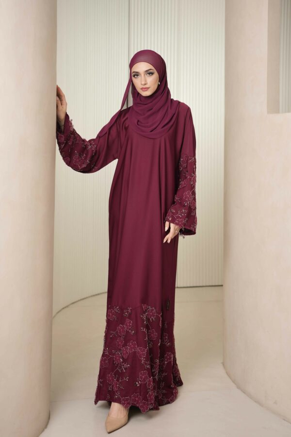 Maya Abaya (Burgundy)