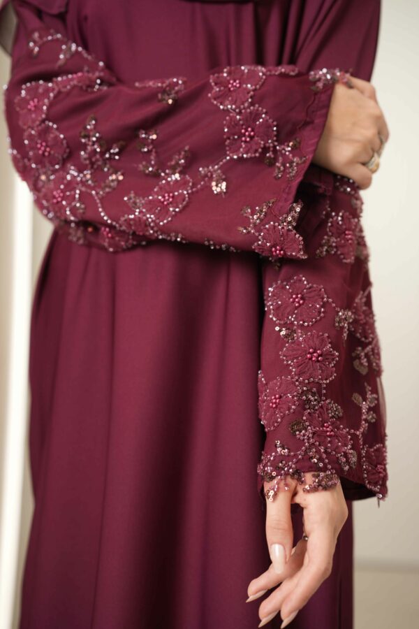 Maya Abaya (Burgundy) - Image 5