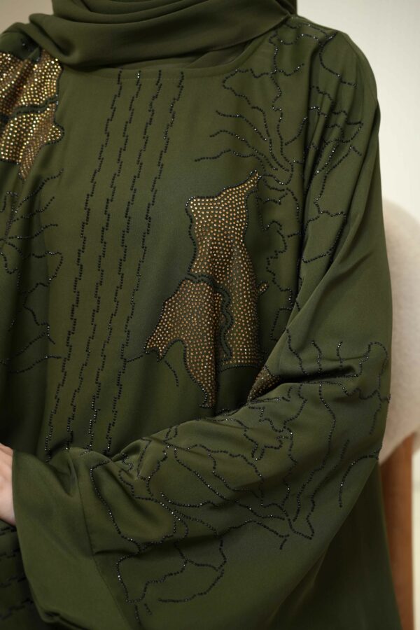 Halima Abaya (Olive Green) - Image 5