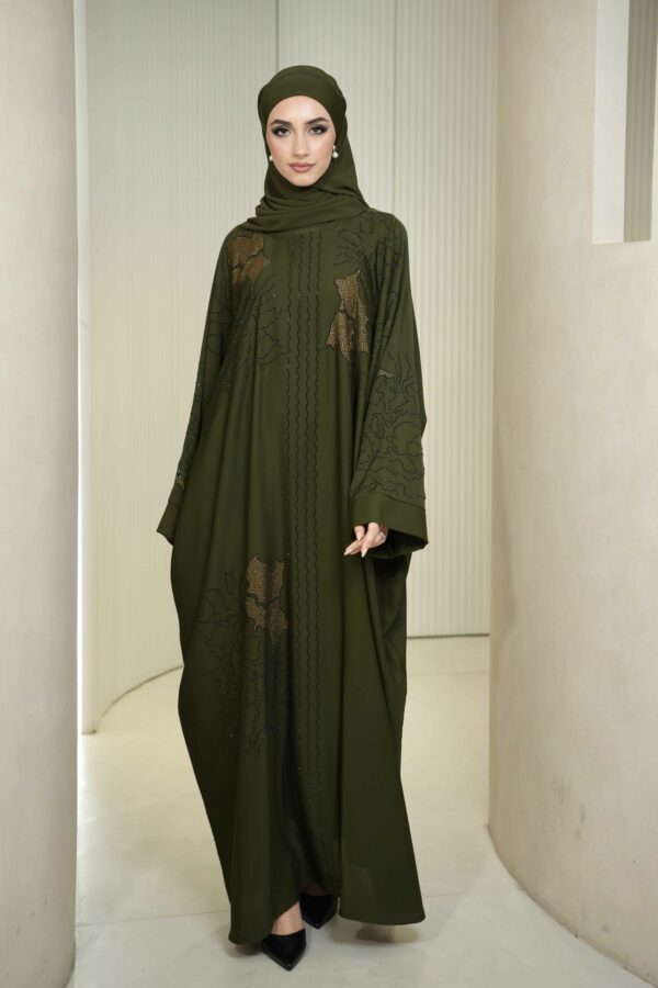 Halima Abaya (Olive Green) - Image 4