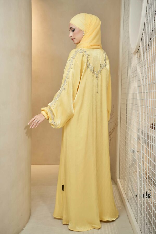 Kaifiya Abaya (Yellow) - Image 3