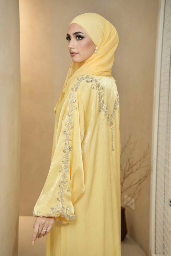 Kaifiya Abaya (Yellow) - Image 5