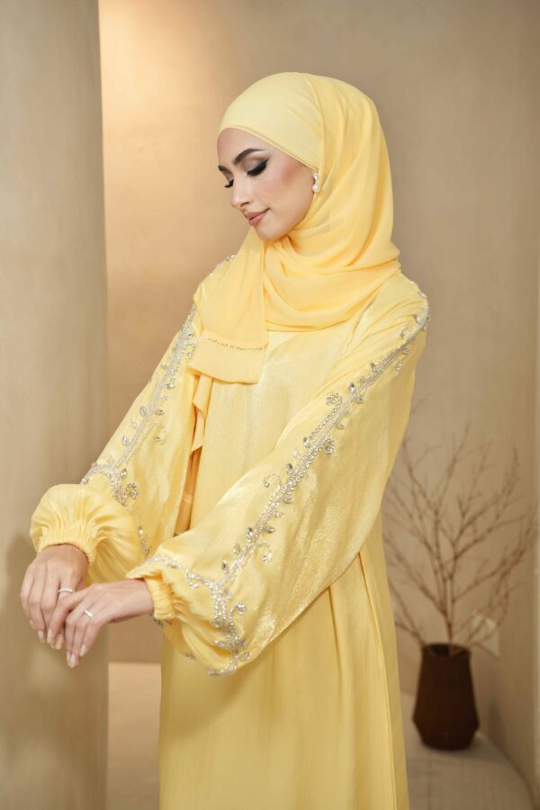 Kaifiya Abaya (Yellow) - Image 2