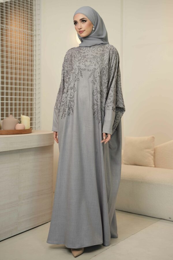 Habibah Abaya (Grey) - Image 2