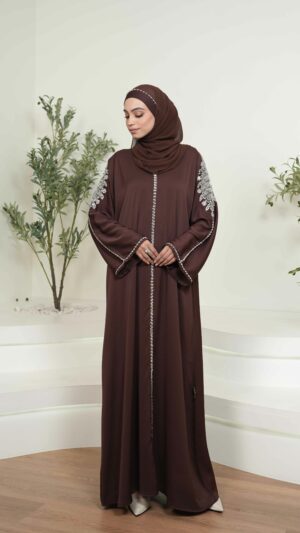 Lara Abaya (Dark Brown)
