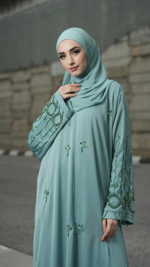 Bushra Abaya (Tiffany Blue) - As is