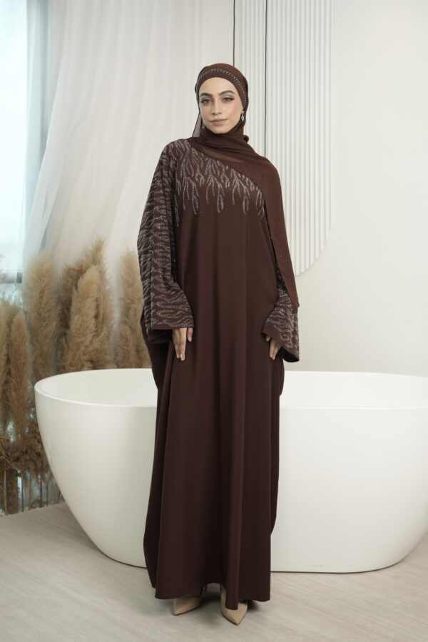 Bella Abaya (Dark Brown) - Image 3