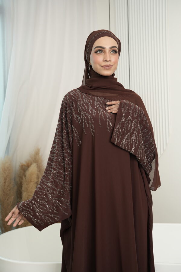 Bella Abaya (Dark Brown) - Image 2
