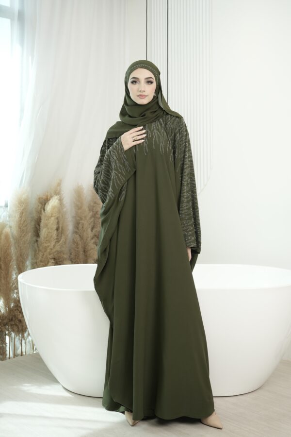 Bella Abaya (Olive Green) - Image 4