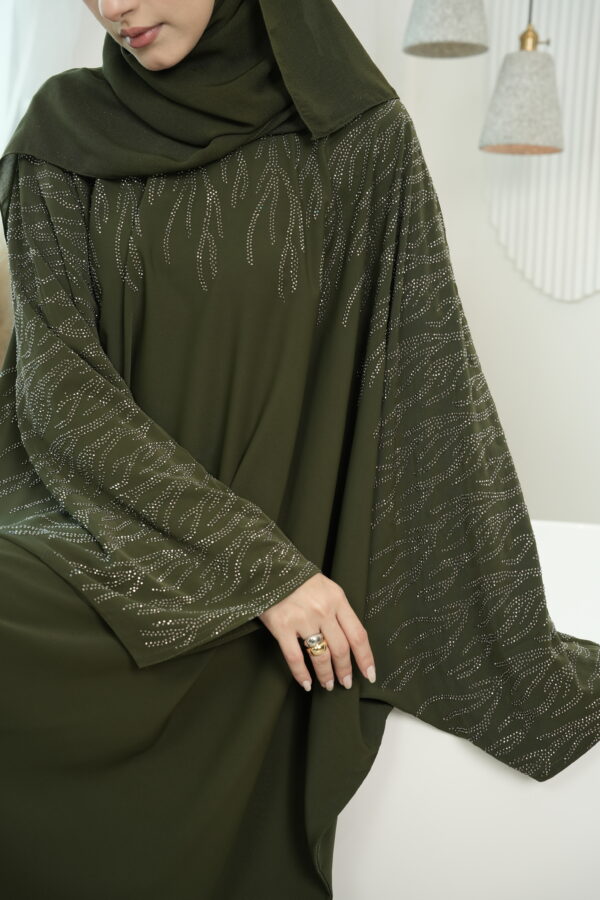 Bella Abaya (Olive Green) - Image 5