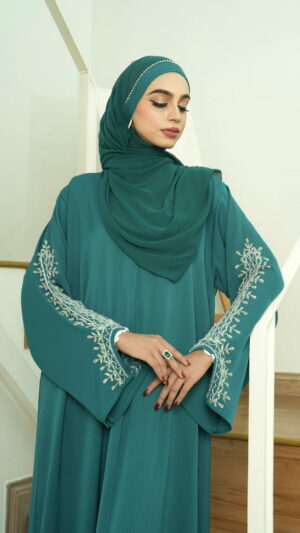 Mazween Abaya (Teal Blue)