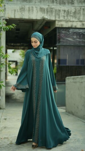 Naweera Abaya (Teal Blue)