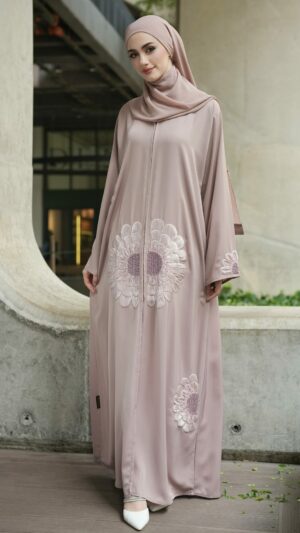 Rawda Abaya (French Taupe)