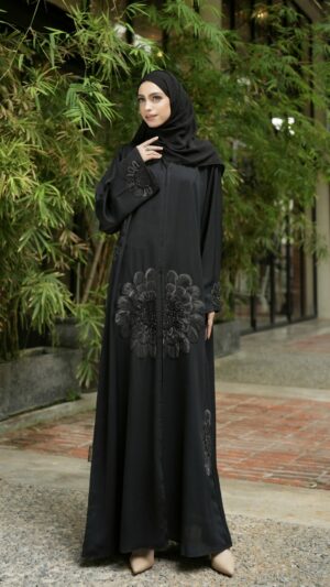 Rawda Abaya (Black)
